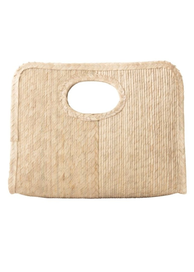 Mini Square Straw Beach Tote Natural - Made X Hudson