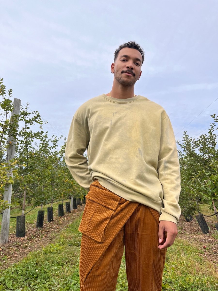 Sage Marbled Organic Crewneck Sweatshirt (Reworked) - Made X Hudson