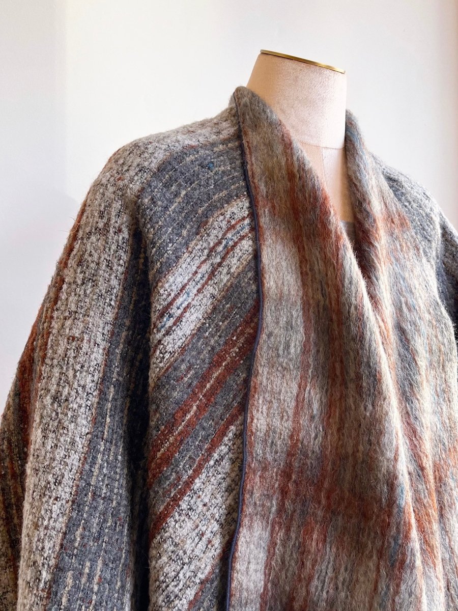 Grey Stripe Zero - Waste Reversible Cape - Made X Hudson