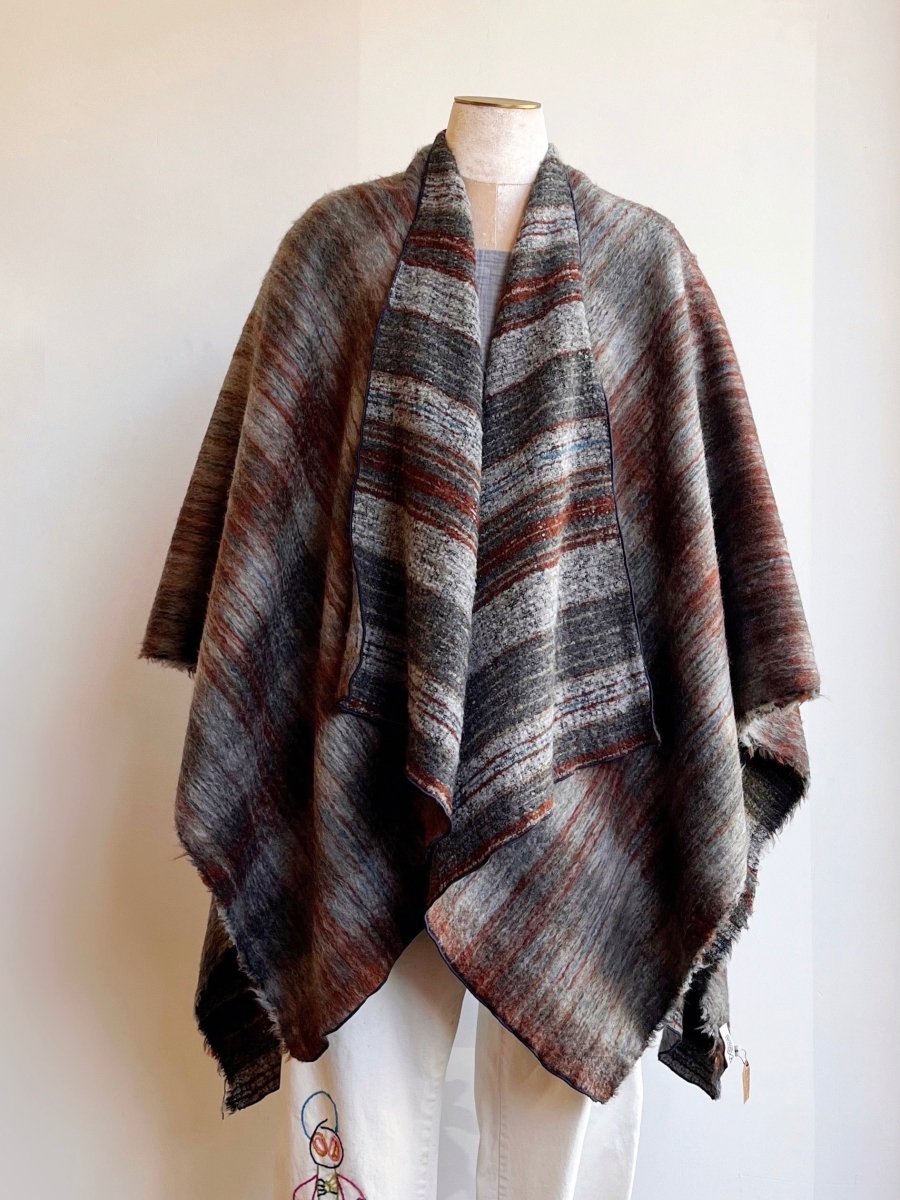 Grey Stripe Zero - Waste Reversible Cape - Made X Hudson