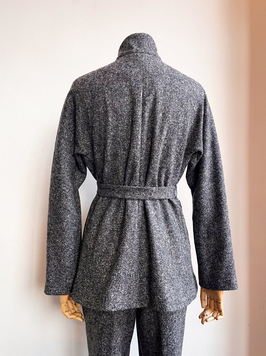 Katherine Jacket in H.S. Cashmere Boucle Sharkskin - Made X Hudson