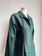 Ulrike Tunic in Emerald Silk Shantung - Made X Hudson