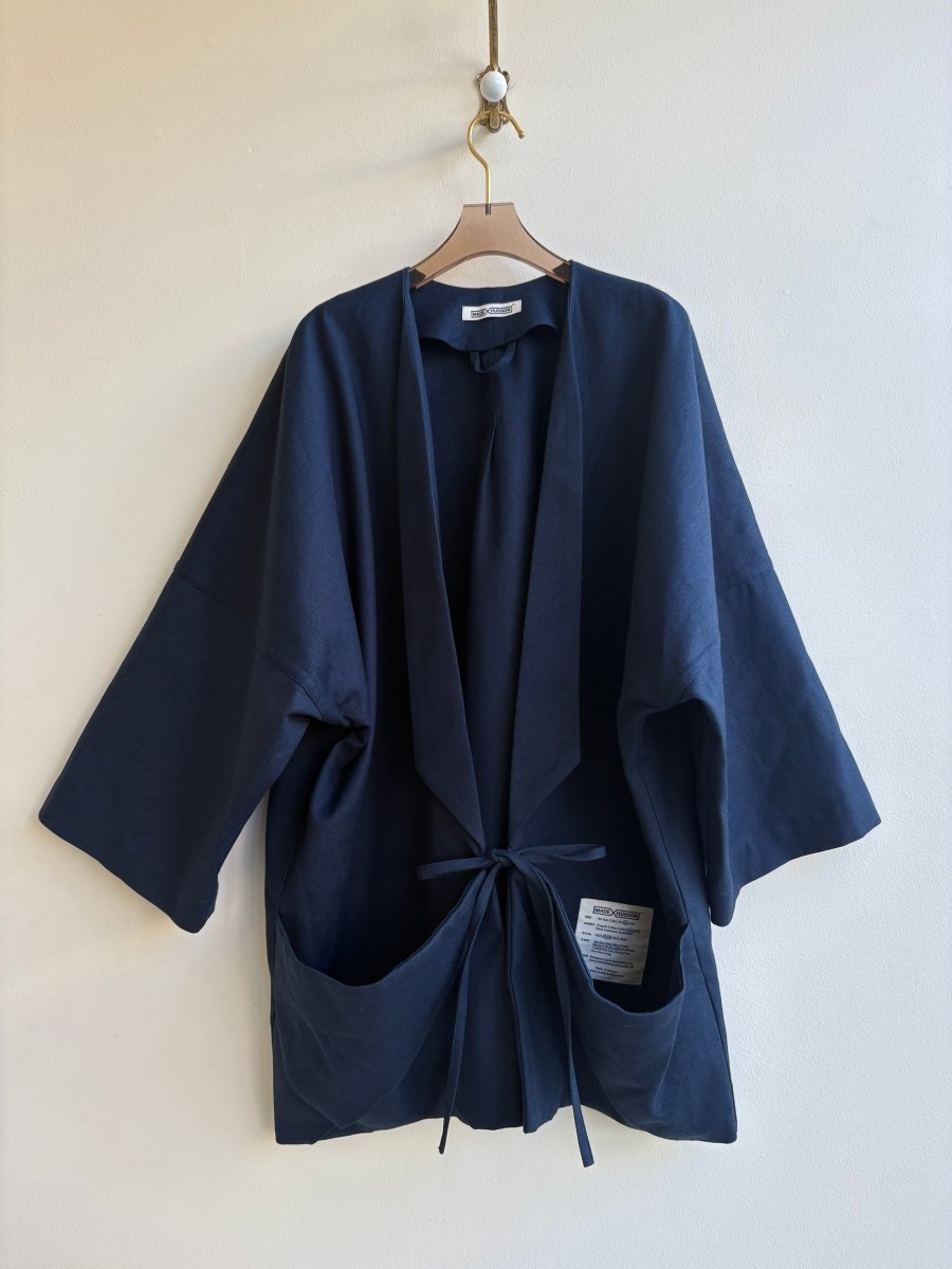 Navy Hemp - Cotton Canvas Chore Jacket - Made X Hudson