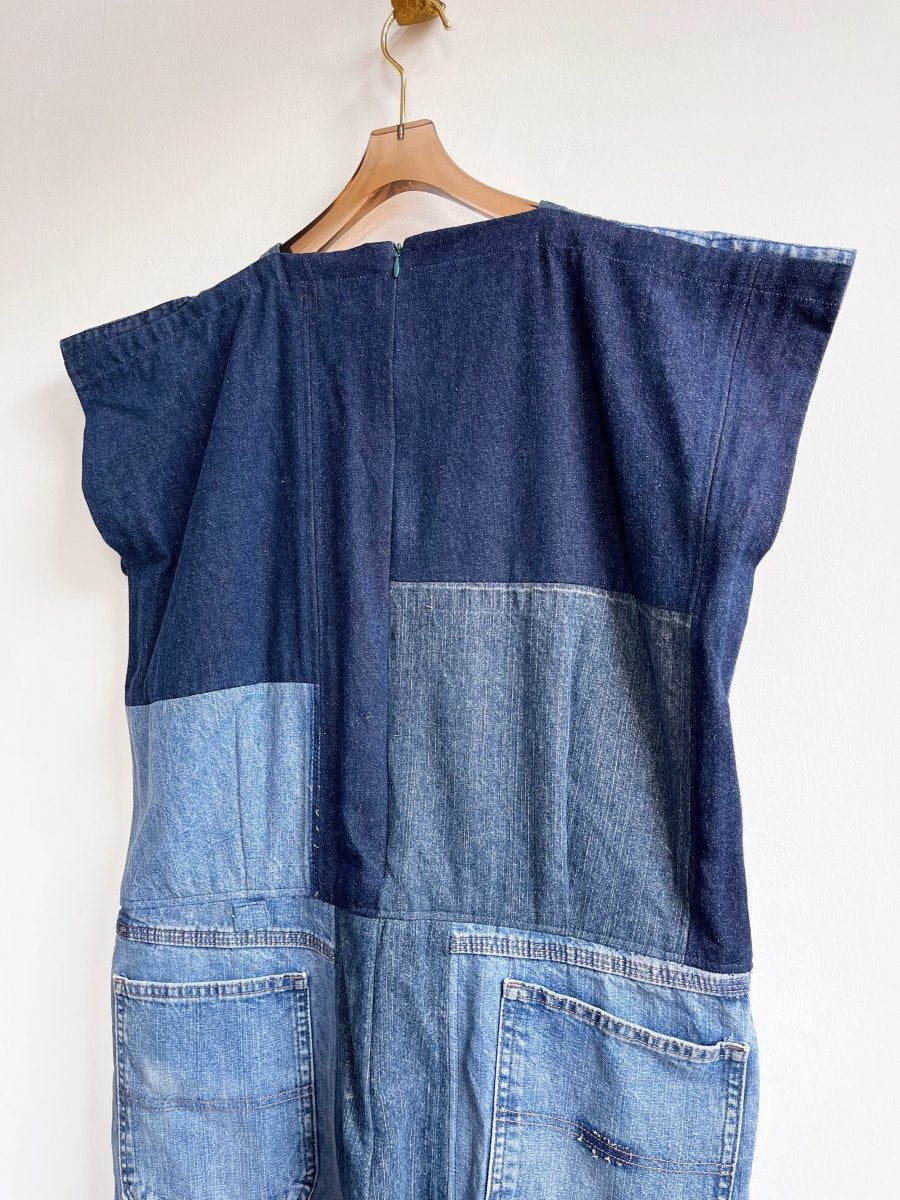 Dark Patchwork Denim Jumpsuit - Made X Hudson