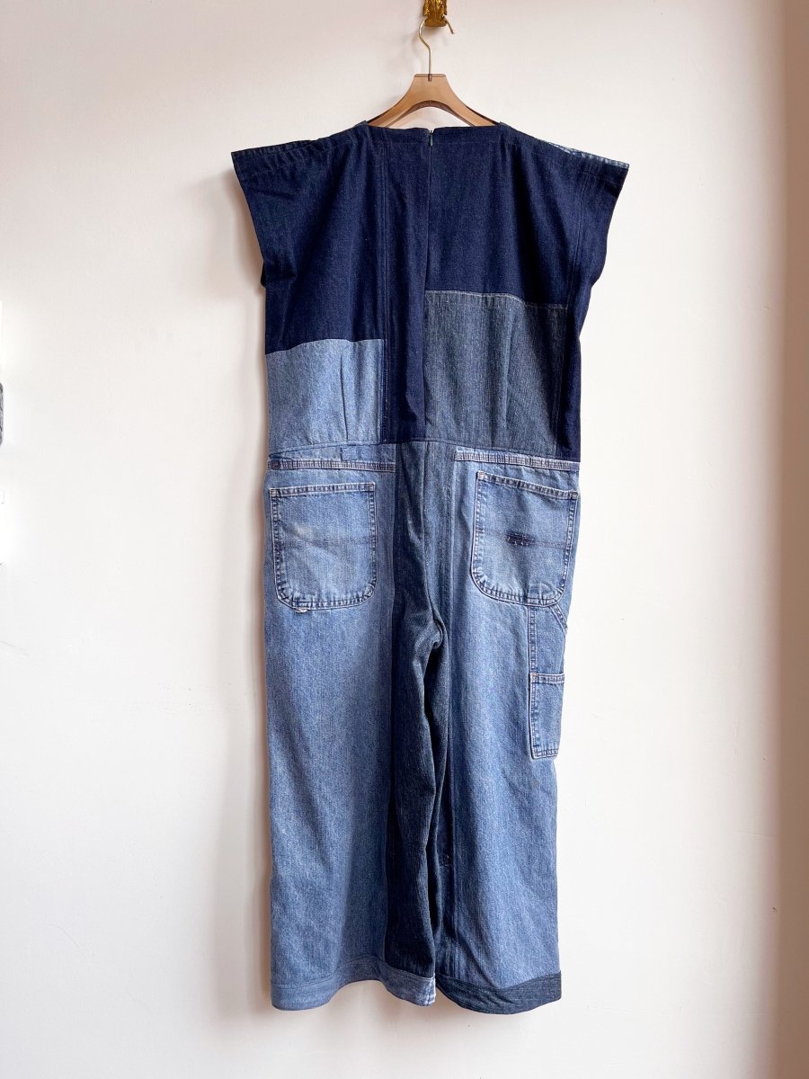 Dark Patchwork Denim Jumpsuit - Made X Hudson
