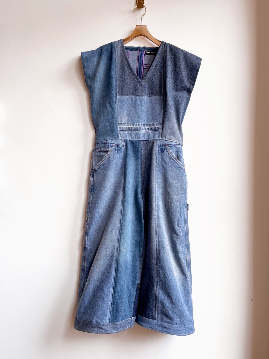 Light Patchwork Denim Jumpsuit - Made X Hudson
