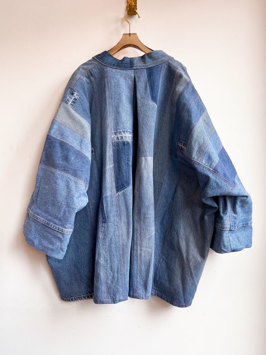 Patchwork - Striped Denim Jacket (Reworked) - Made X Hudson