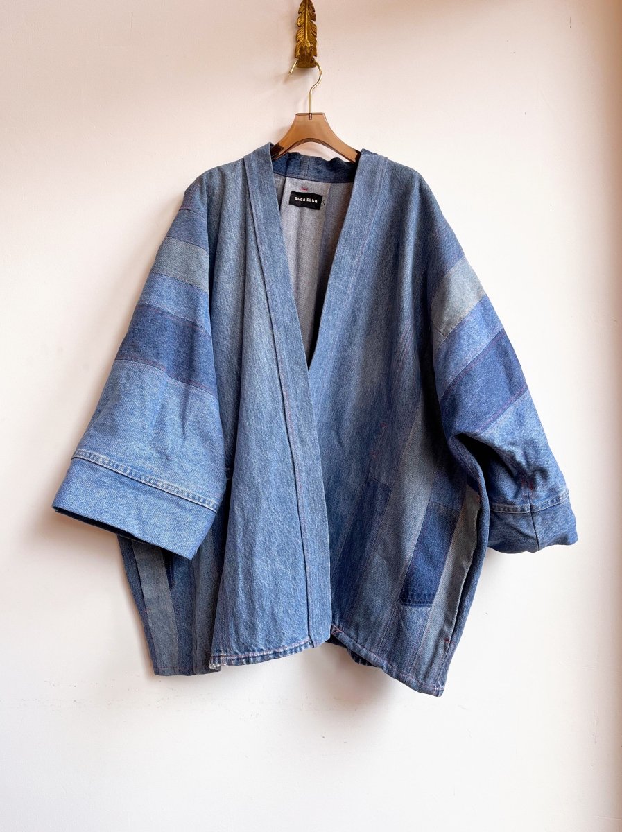 Patchwork - Striped Denim Jacket (Reworked) - Made X Hudson