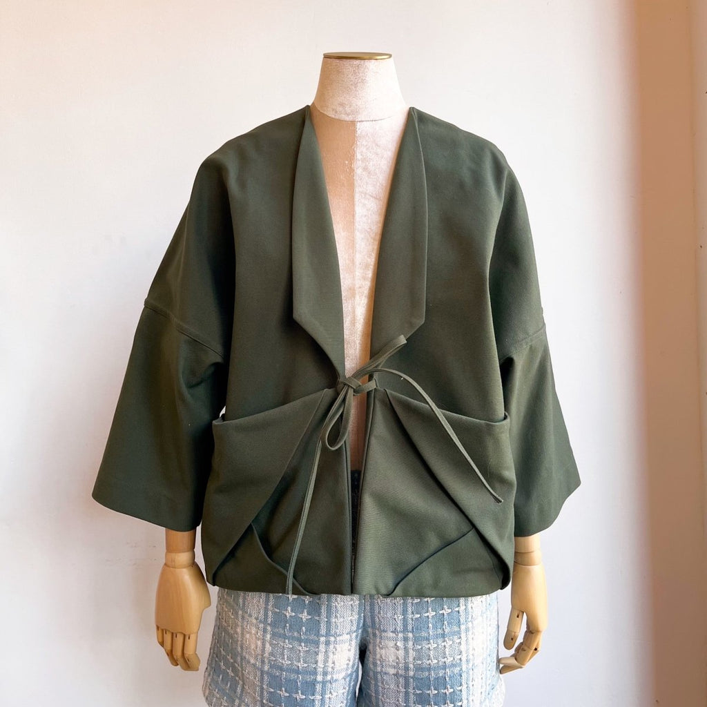 Army Green Cotton Canvas Chore Jacket - Made X Hudson
