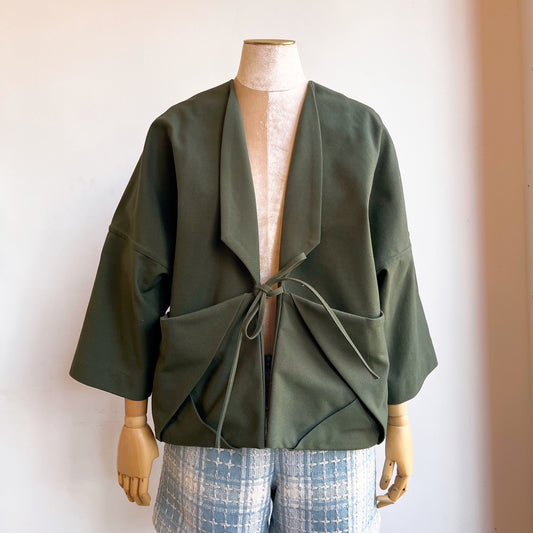 Olive Green Cotton Canvas Chore Jacket