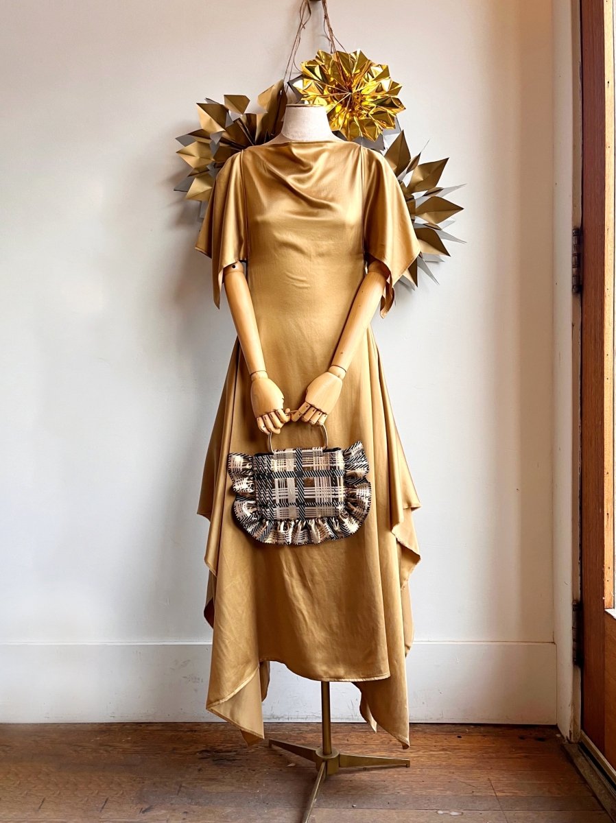 Deco Dress in Liquid Gold Charmeuse - Made X Hudson