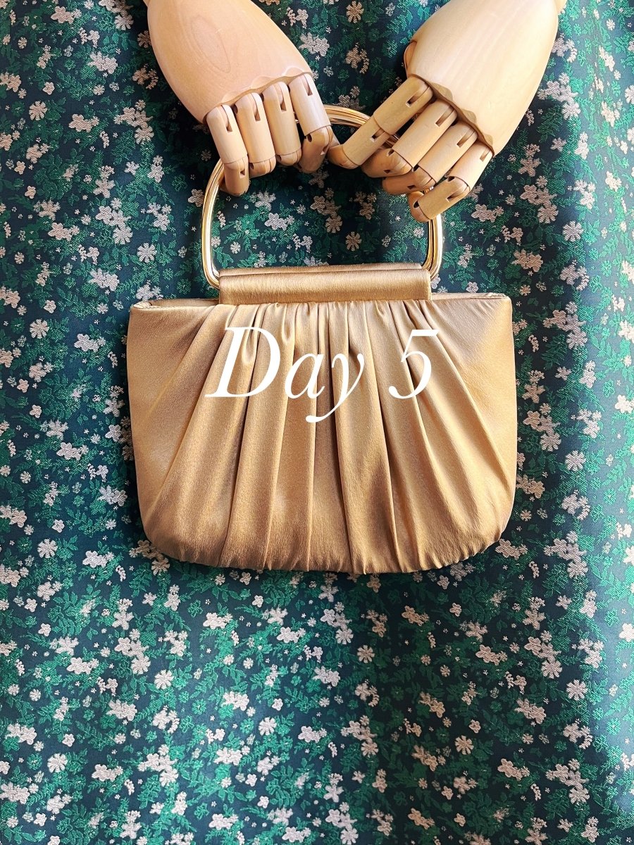 Gathered Gold Charmeuse Minnie Bag - Made X Hudson