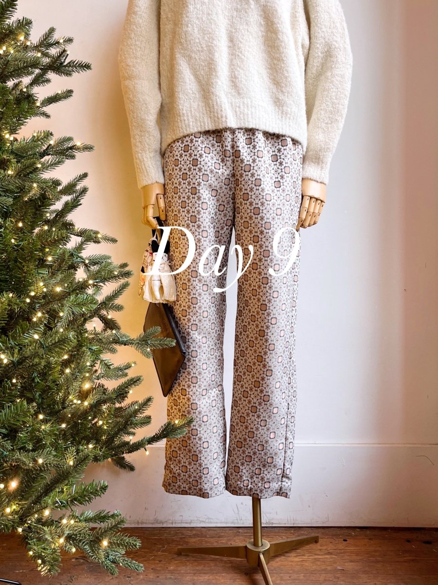 Taupe and Bronze Tile Jacquard Long Joggers - Made X Hudson