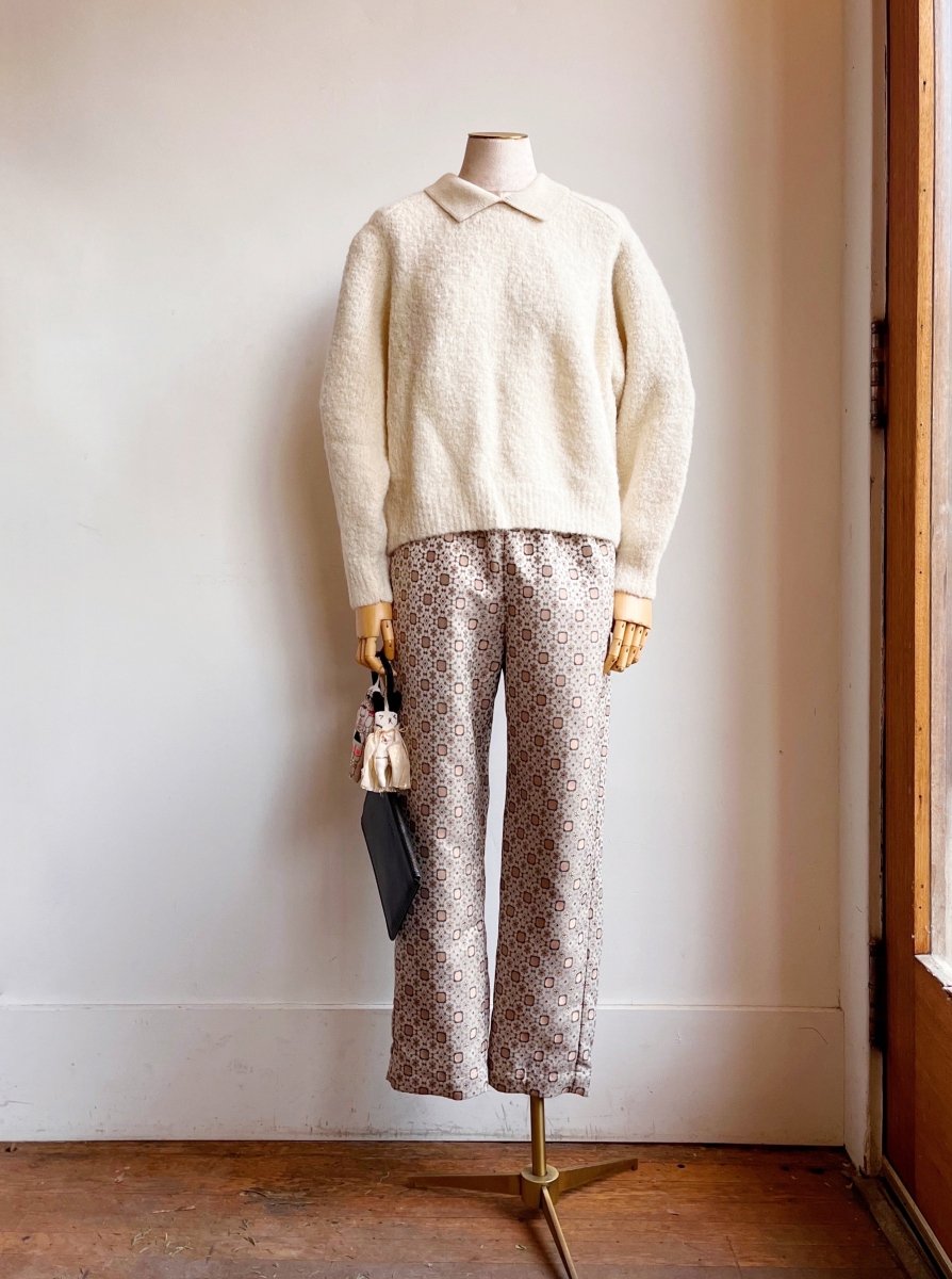 Taupe and Bronze Tile Jacquard Long Joggers - Made X Hudson