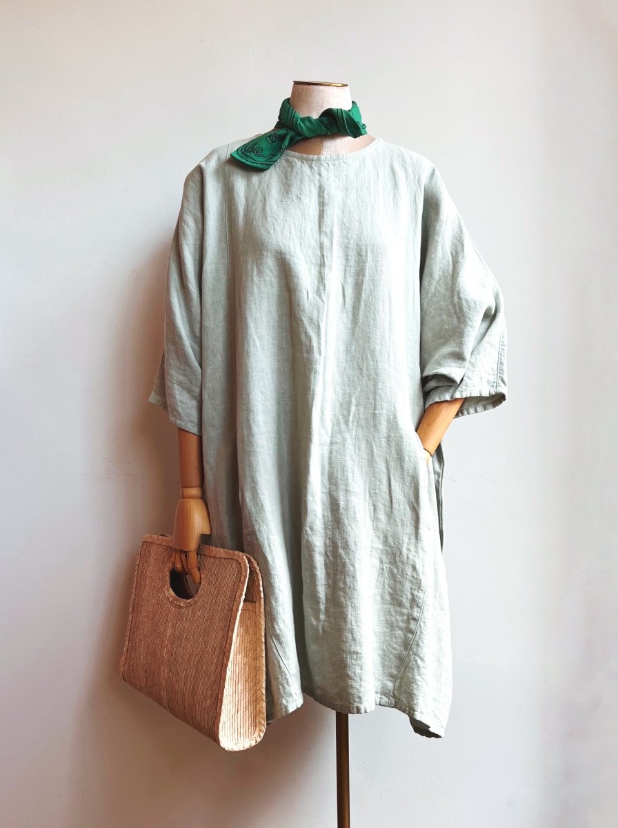 Pool Blue Hemp Gallery Dress - Made X Hudson