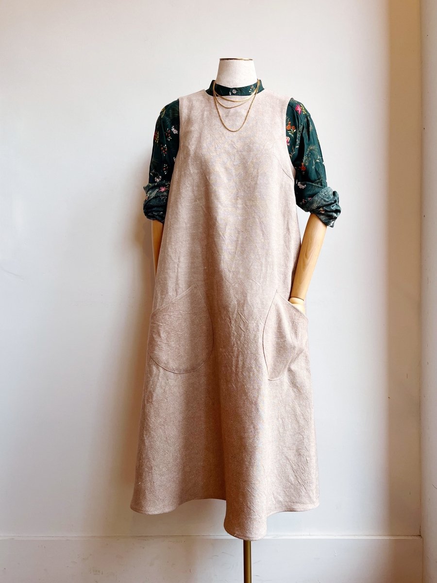 Tan Wool - Hemp Chore Dress - Made X Hudson