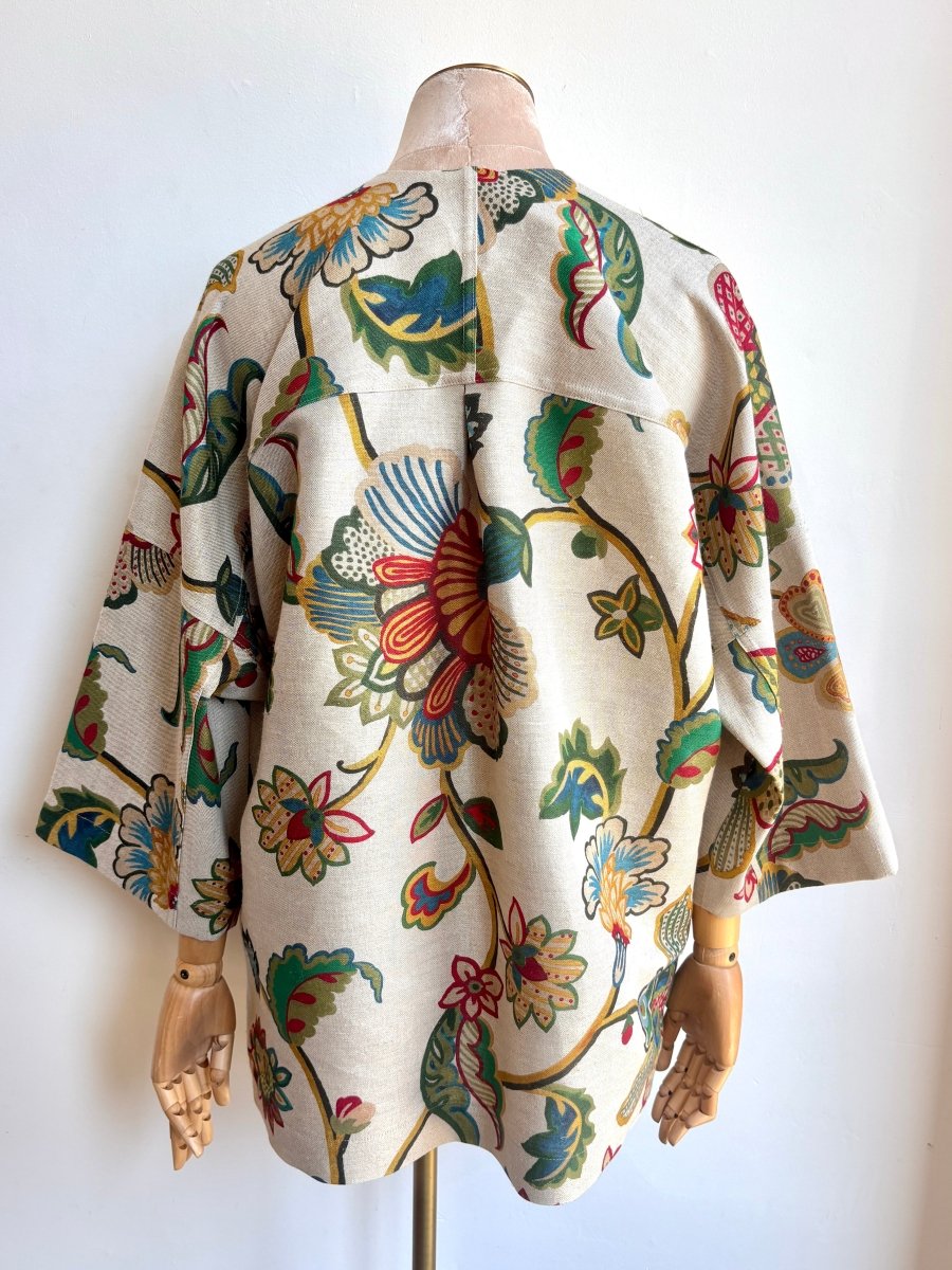 Jacobean Floral Linen Chore Jacket - Made X Hudson