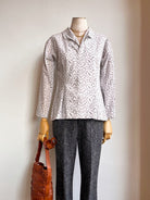 Ulrike Blouse in White Ink Swirl Print - Made X Hudson