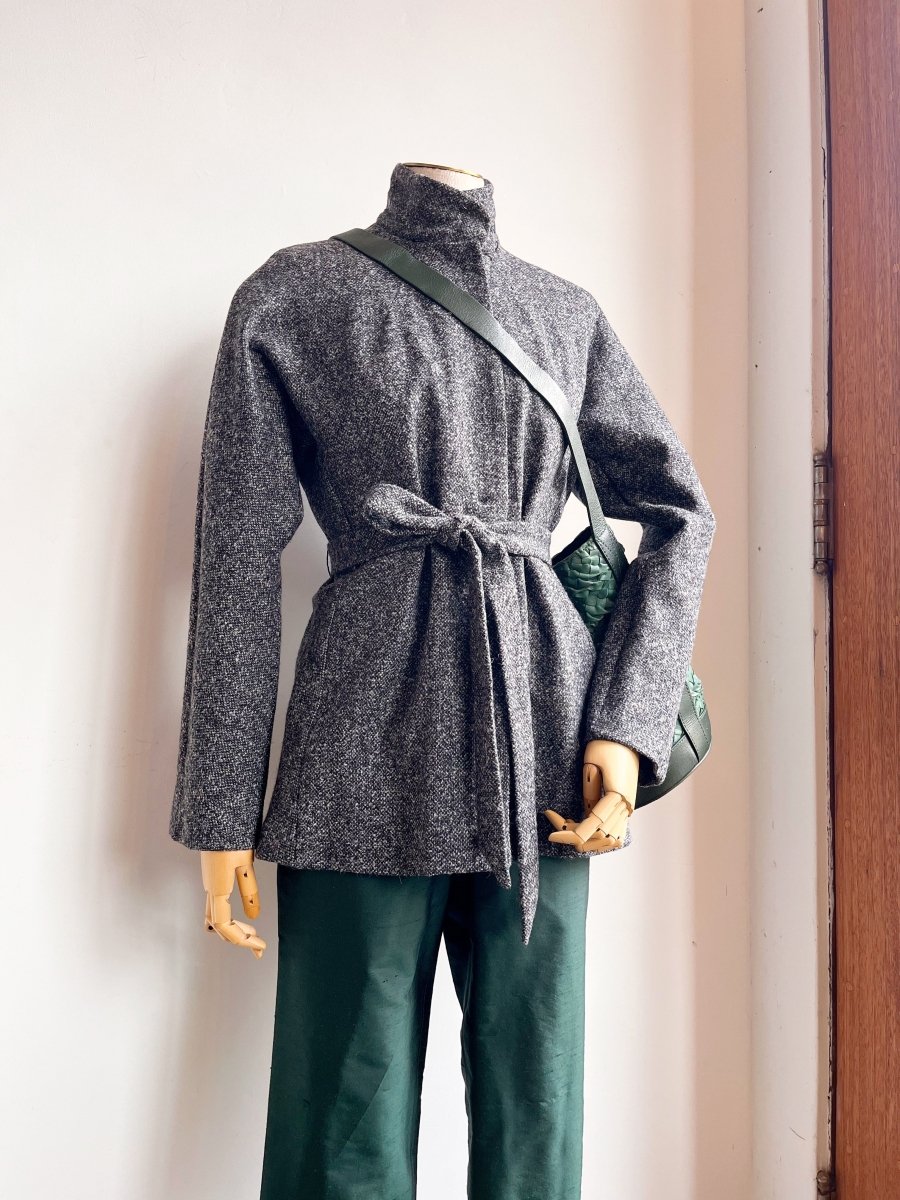 Katherine Jacket in H.S. Cashmere Boucle Sharkskin - Made X Hudson