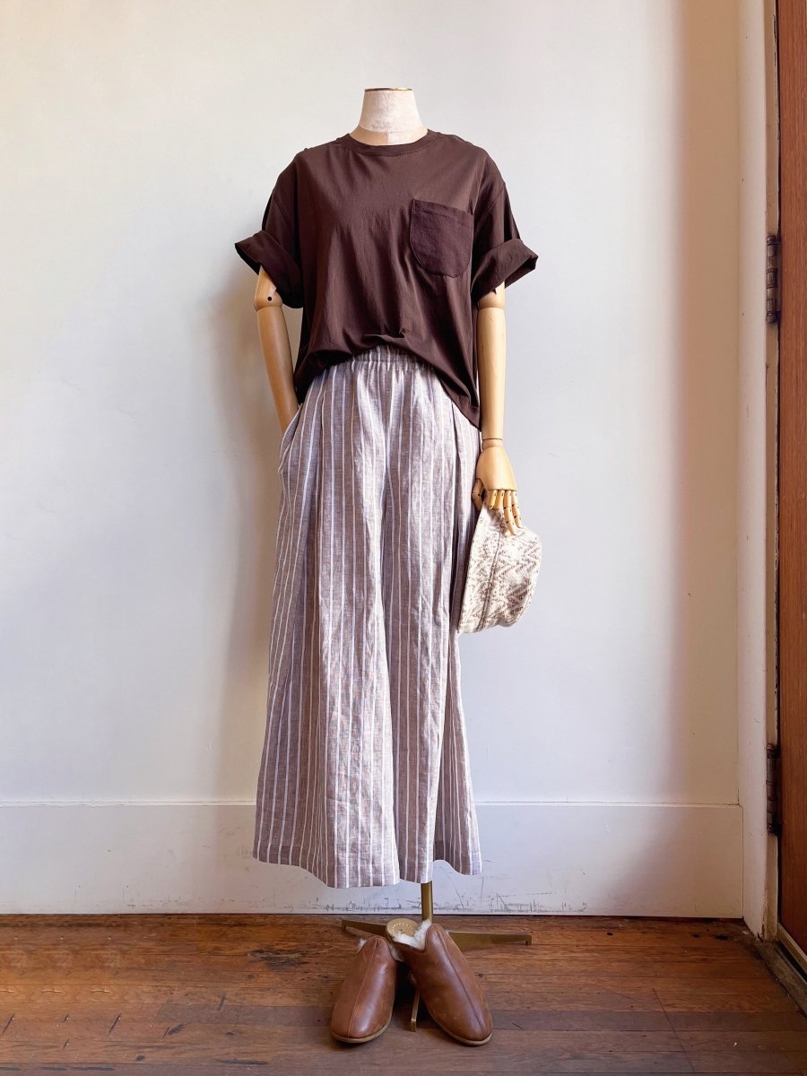 Striped Linen Wide - Leg Pant - Made X Hudson