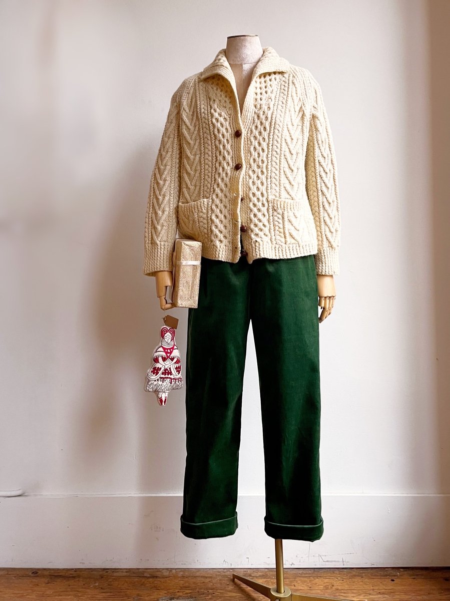 Green Corduroy Long Joggers - Made X Hudson