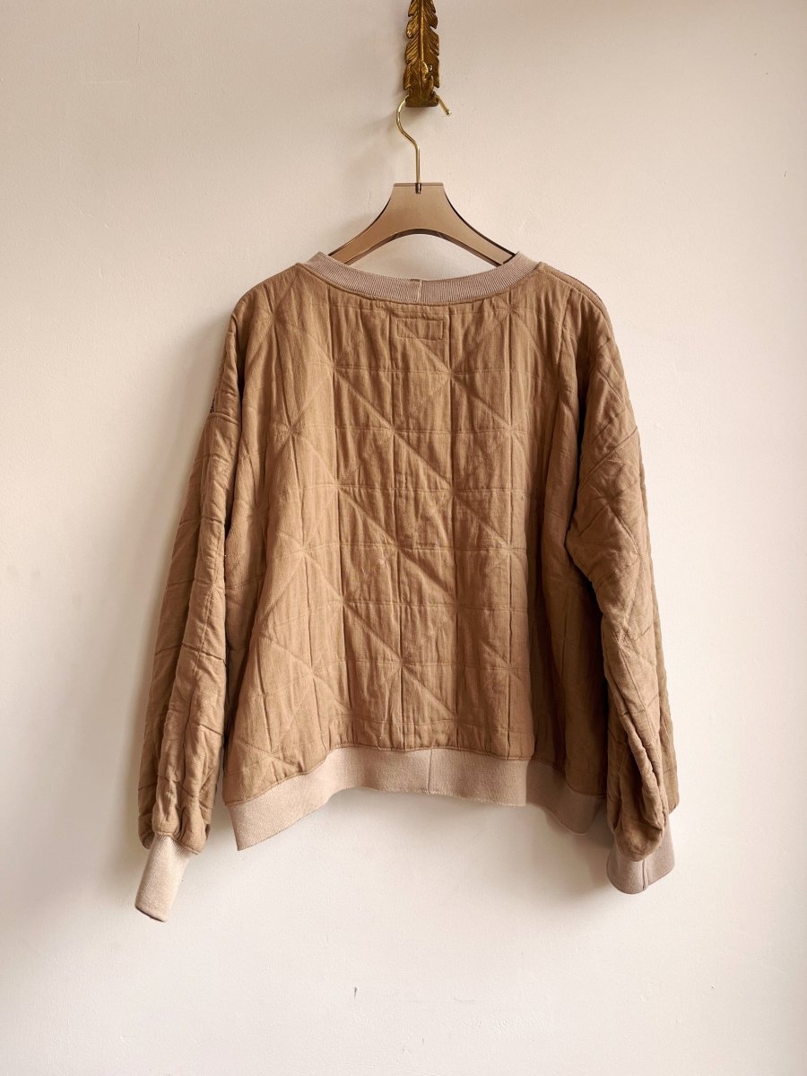 Handwoven Double Quilt Blush & Tan Pullover - Made X Hudson
