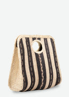 Square Straw Beach Tote (Black/Natural) - Made X Hudson