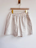 Black & Blue Wide Stripe on Natural Town Shorts - Made X Hudson