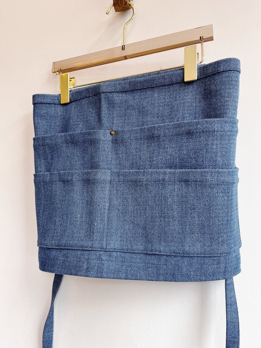 Utility Half - Apron in Light Denim - Made X Hudson