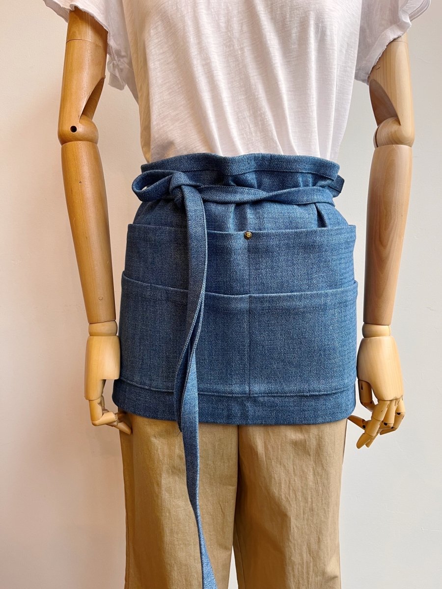 Utility Half - Apron in Light Denim - Made X Hudson