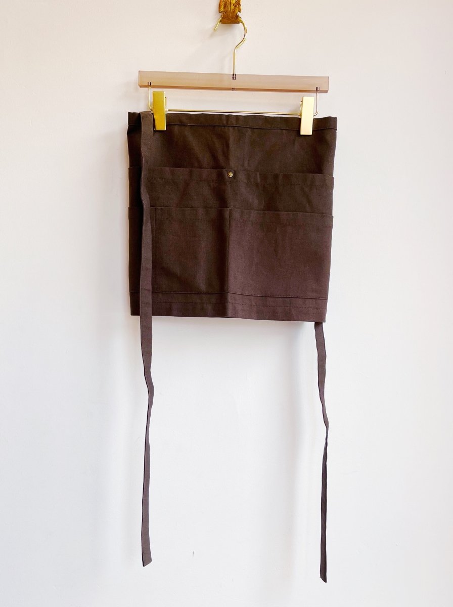 Utility Half - Apron in Peat Cotton Canvas - Made X Hudson