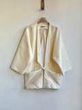 Ivory Circular Novelty Fabric Chore Jacket - Made X Hudson