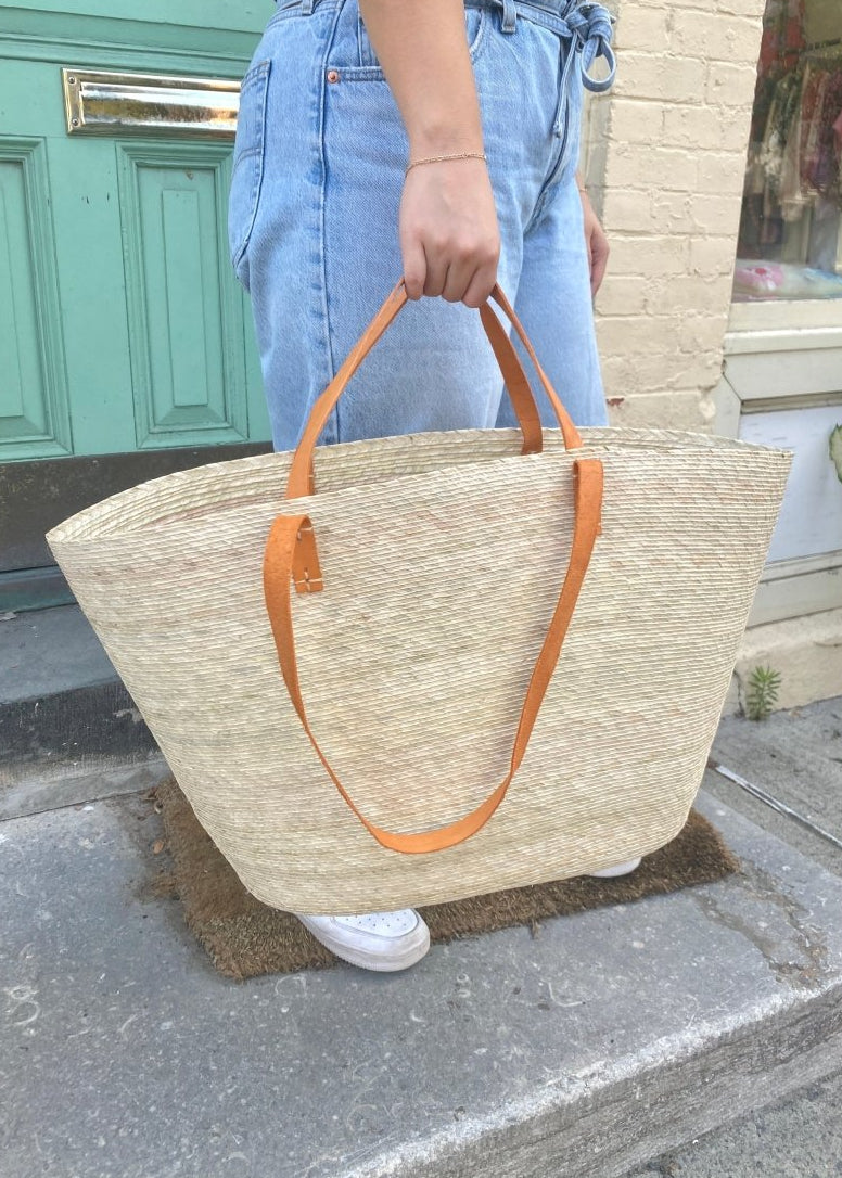 XL Riviera Tote w/ Double Handles in Natural - Made X Hudson