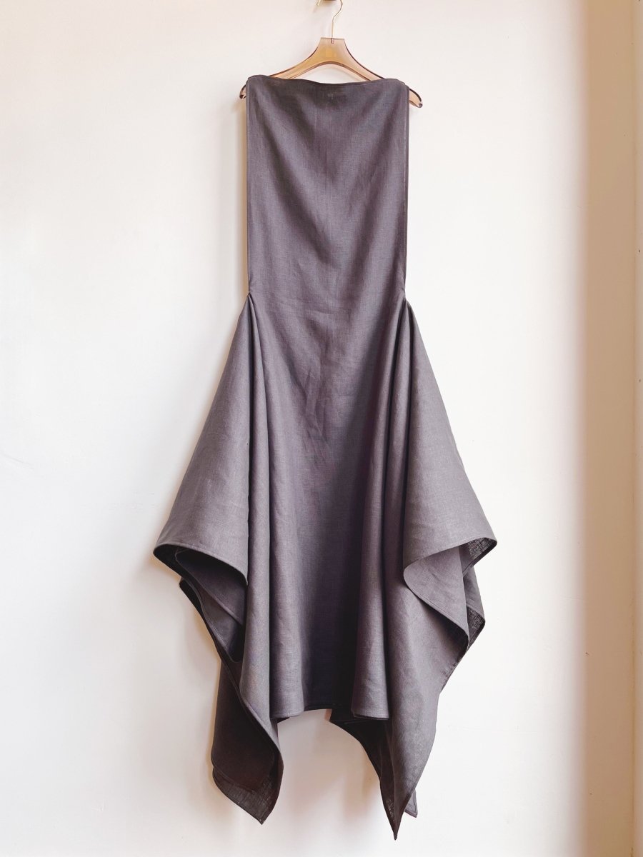 Zero - Waste Ash Grey Linen Dress - Made X Hudson