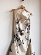 Zero - Waste Dress Eggshell and Grey Half - Tone in Lily Print - Made X Hudson