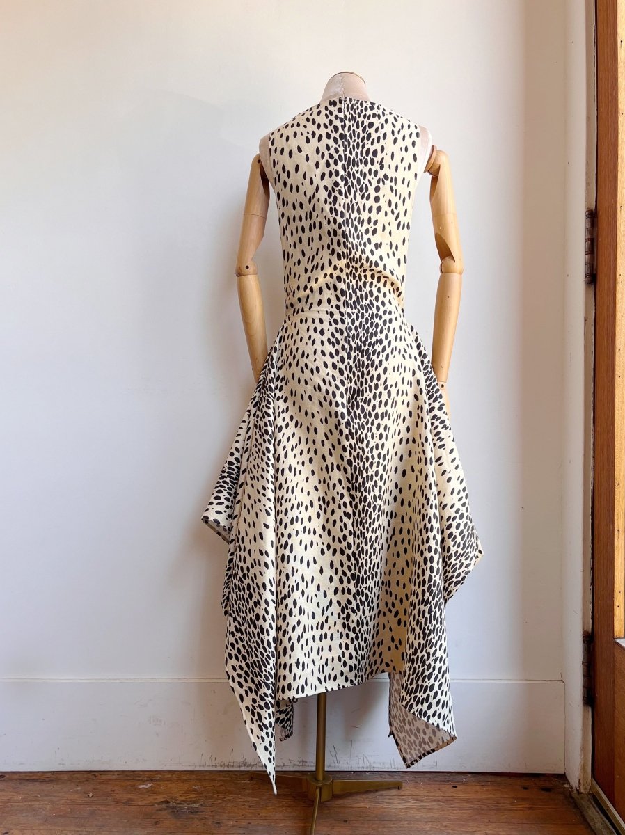 Cheetah Print Linen Zero - Waste Dress - Made X Hudson