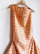 Zero - Waste Dress in Peach and Gold Dot Abstract Tile - Made X Hudson