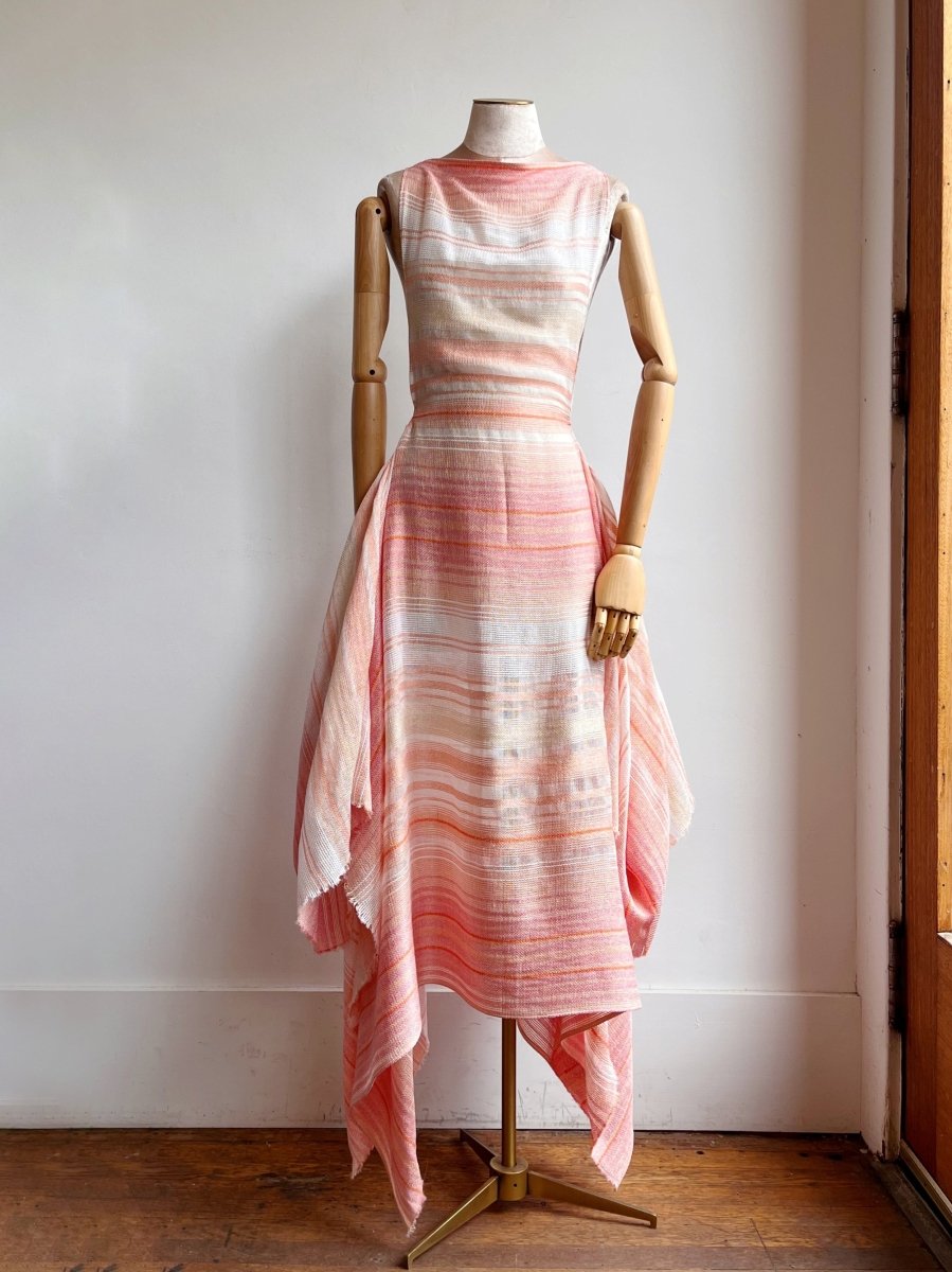 Coral Striped Zero - Waste Dress - Made X Hudson