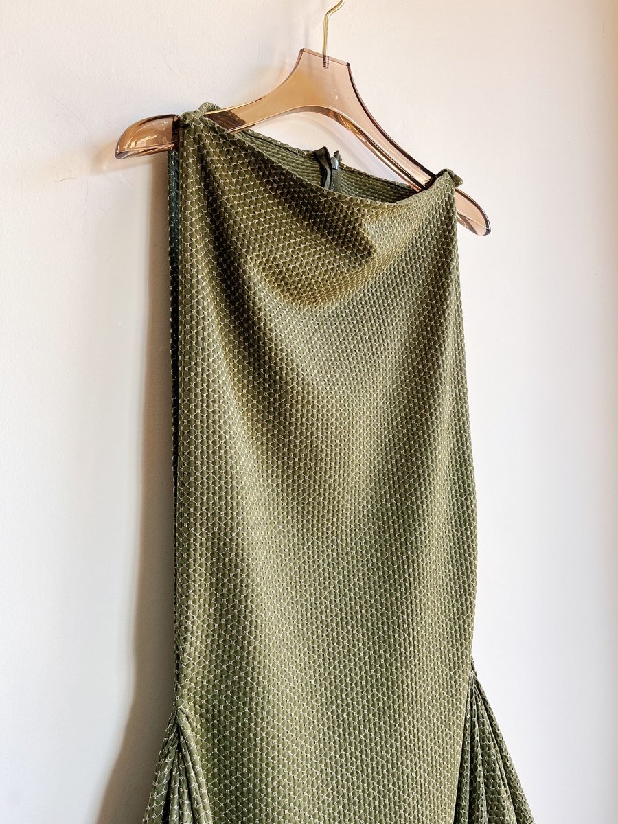 Zero - Waste Dress in Green and Gold Shimmer - Made X Hudson