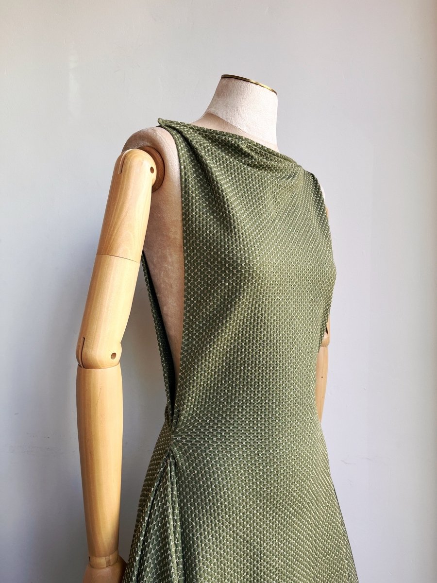 Zero - Waste Dress in Green and Gold Shimmer - Made X Hudson