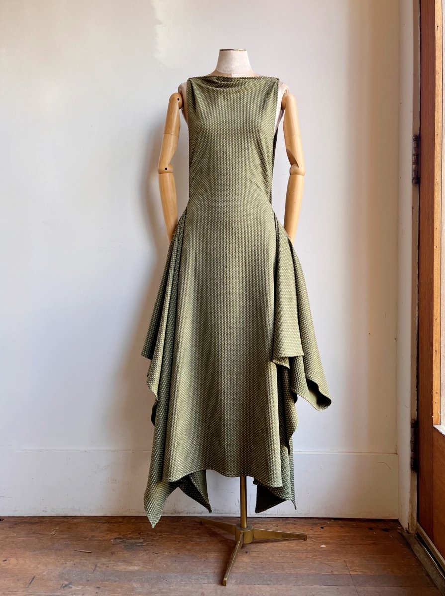 Zero - Waste Dress in Green and Gold Shimmer - Made X Hudson
