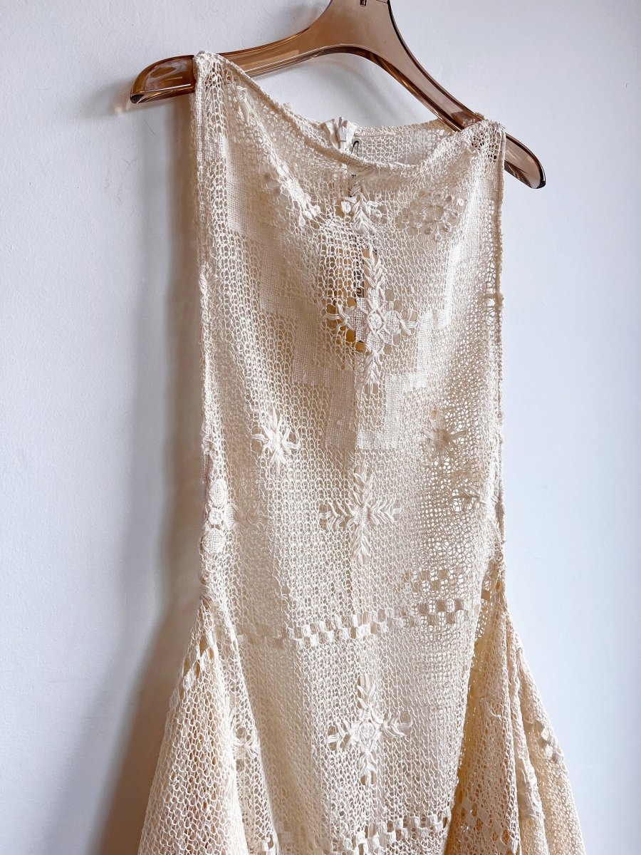 Zero - Waste Dress in Vintage Ivory Lace - Made X Hudson