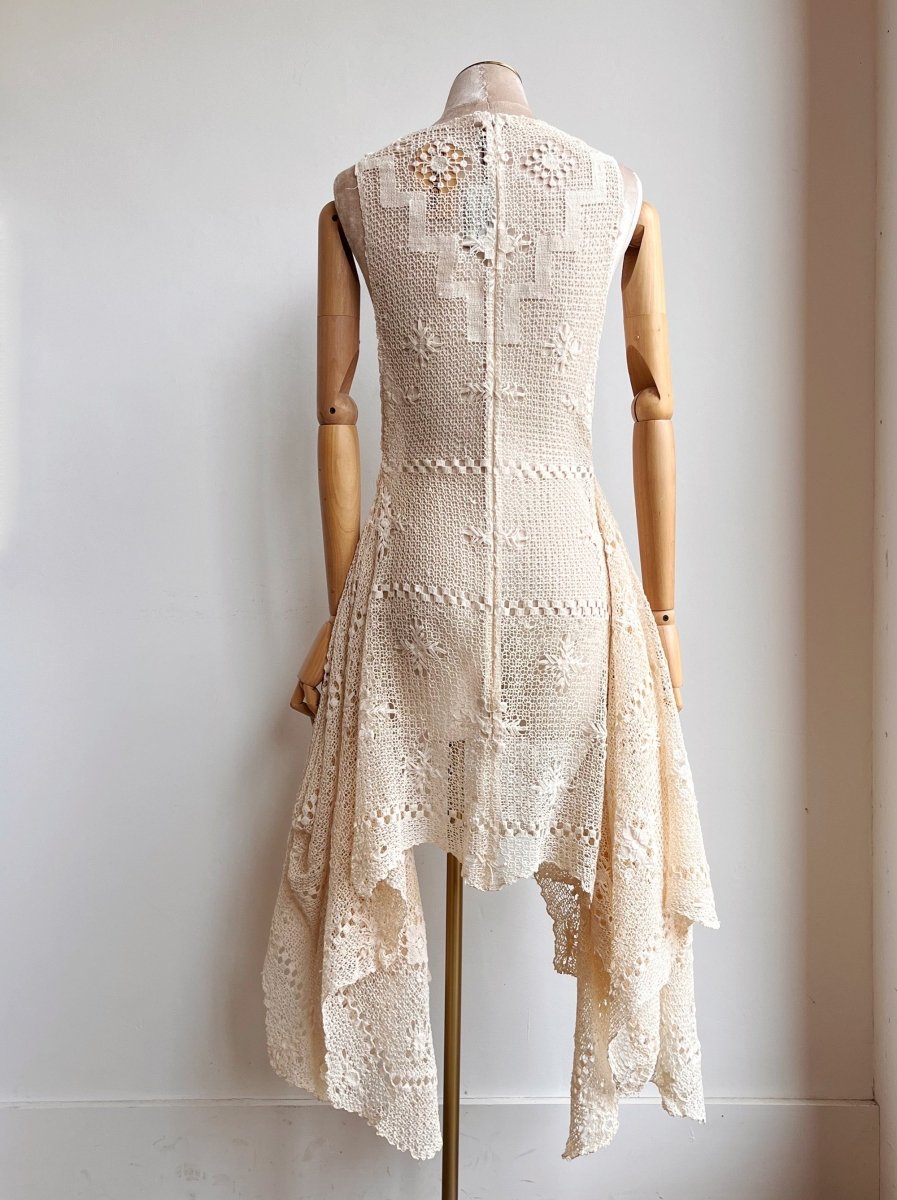 Zero - Waste Dress in Vintage Ivory Lace - Made X Hudson