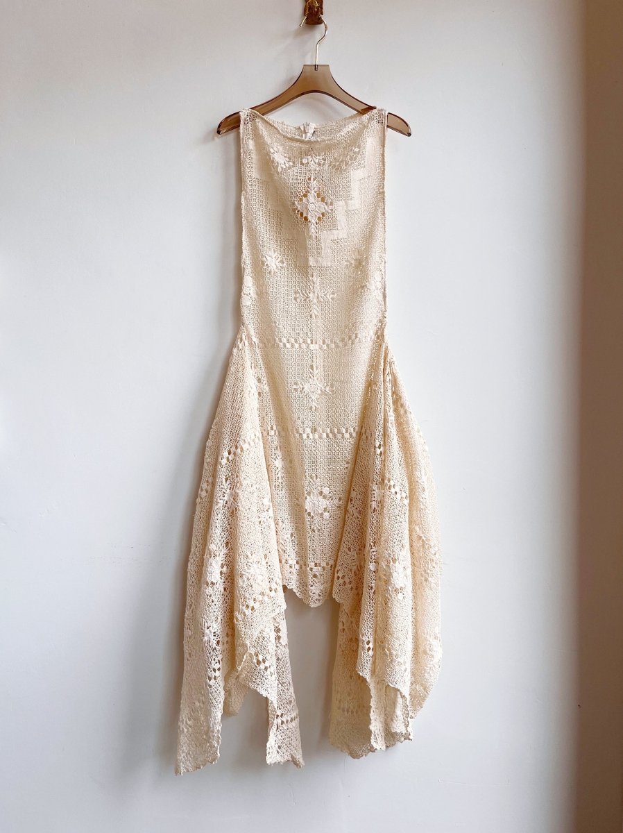 Zero - Waste Dress in Vintage Ivory Lace - Made X Hudson