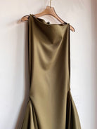 Zero - Waste Dress in Palmer Green Wool Blend - Made X Hudson