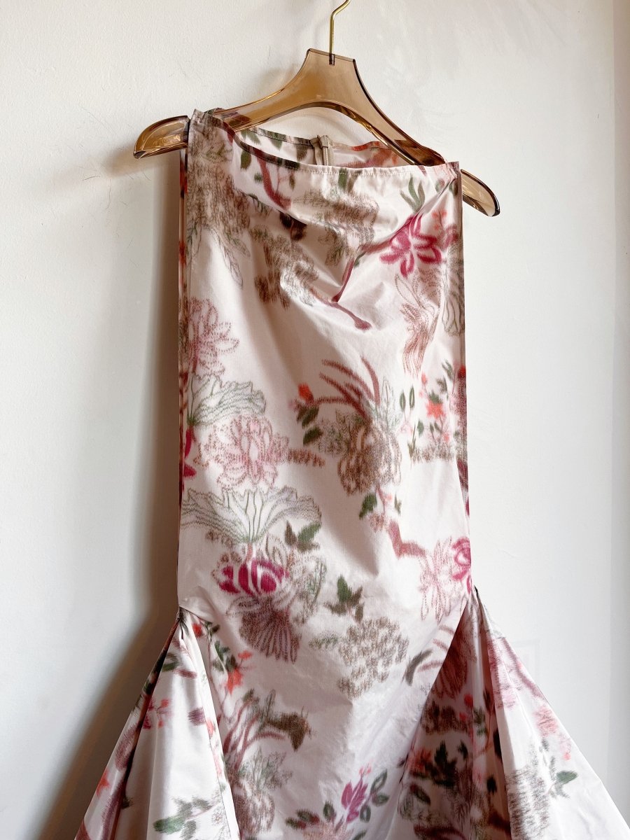 Zero - Waste Dress in Soft Haze Pheasant and Floral - Made X Hudson