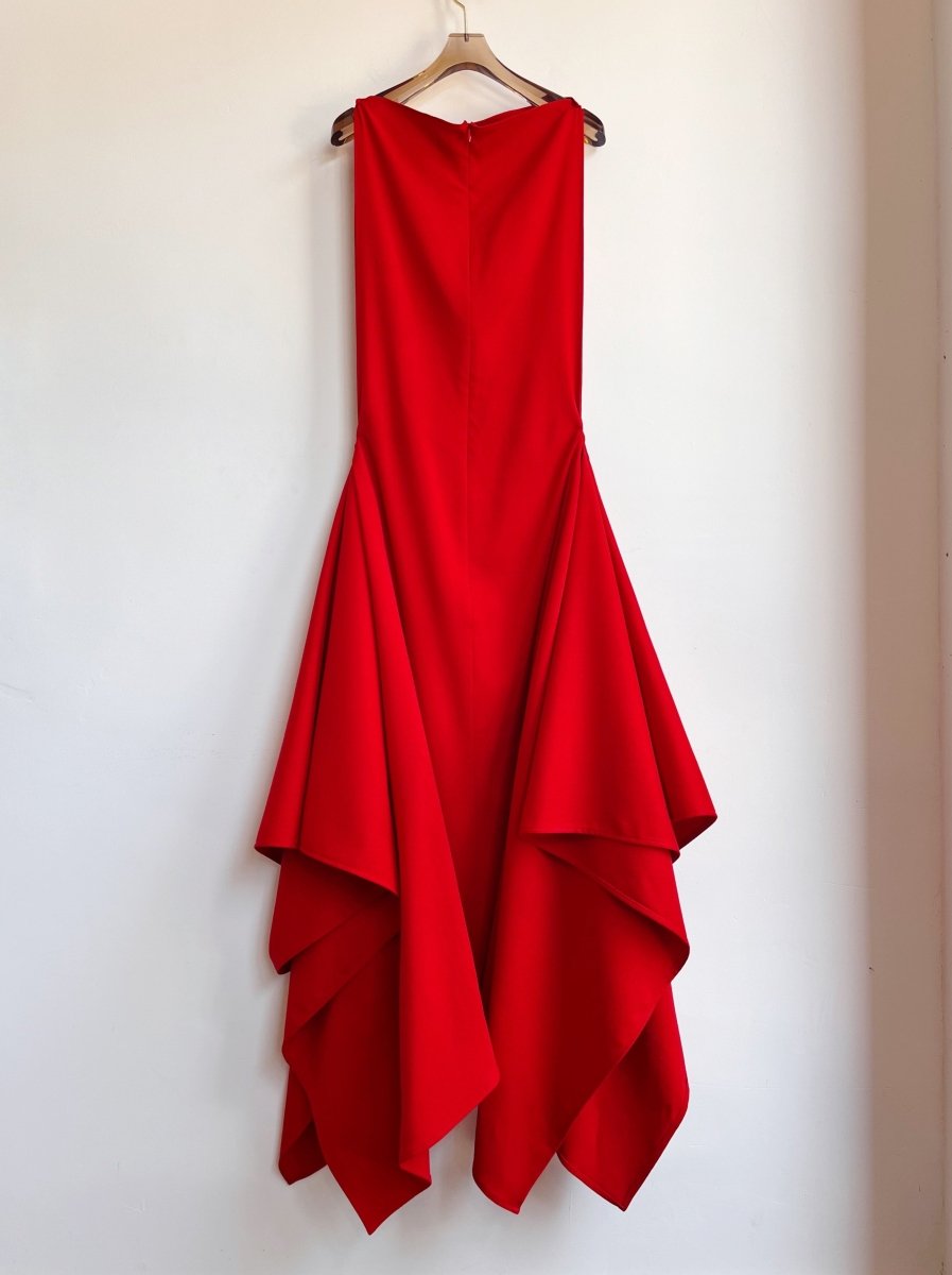 Zero - Waste Dress in Crimson Red - Made X Hudson