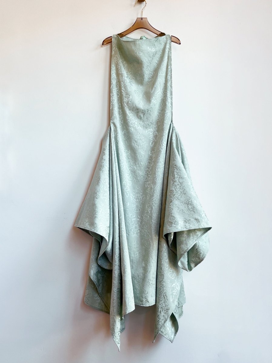 Sage Floral Brocade Zero - Waste Dress - Made X Hudson