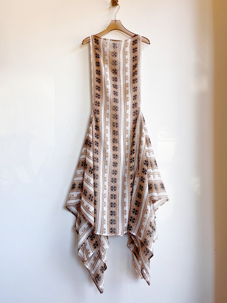 Zero - Waste Dress in Sheer Chiffon with Mosaic Star Stripe - Made X Hudson