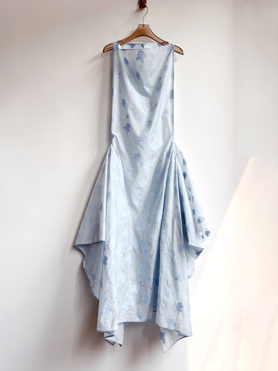 Zero - Waste Dress in Sheer Sky Blue Floral - Made X Hudson